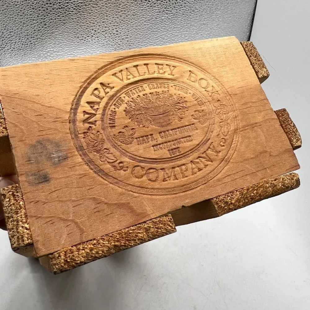 Napa Valley Wood Cassette Tape Storage Crate Box